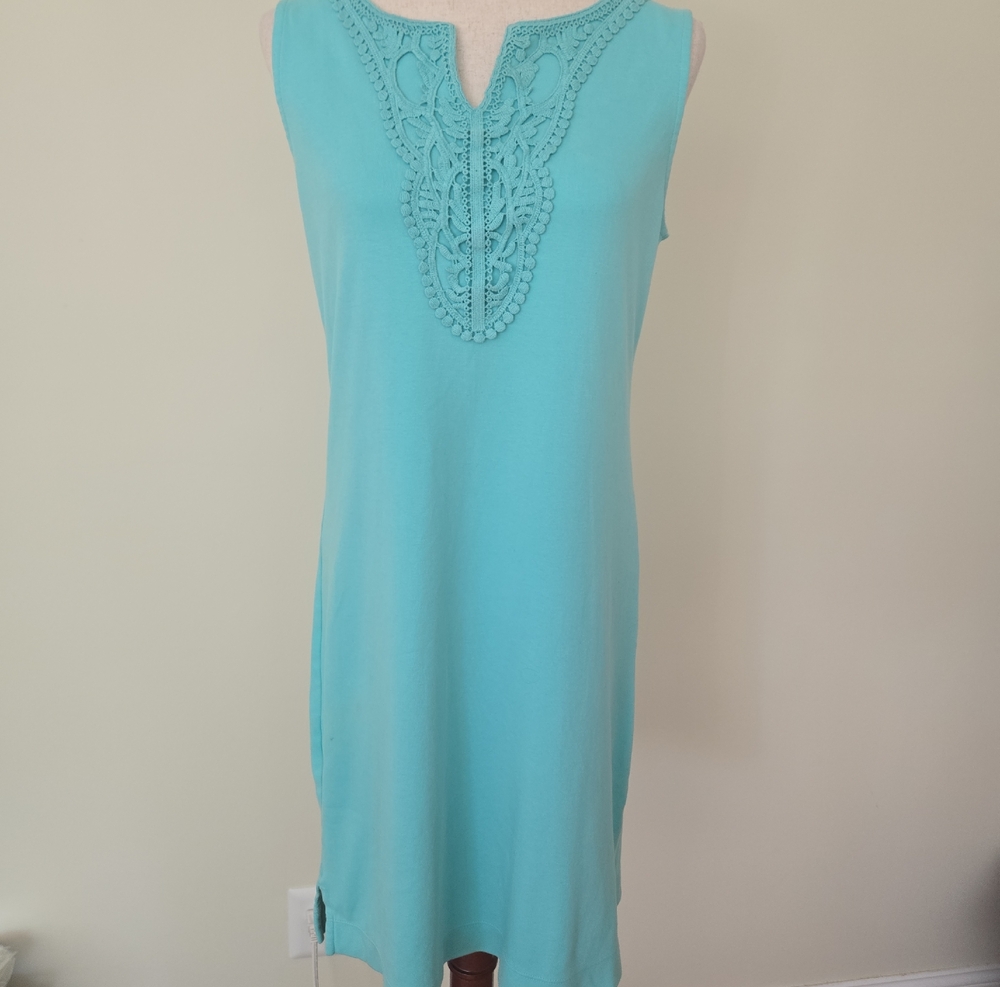 Talbots Turquoise Sleeveless Dress